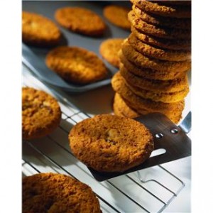 Cookies can easily use whole grain flours and additional boosters like flaxseed and oat bran.